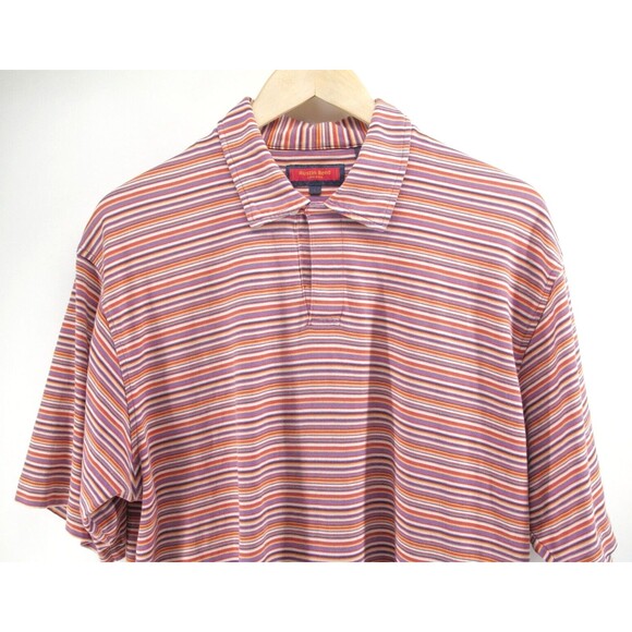 Austin Reed London Striped Long Sleeve Polo Shirt Men's Size‎ L Multicolor - Picture 2 of 6